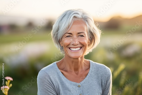Happy middleaged woman