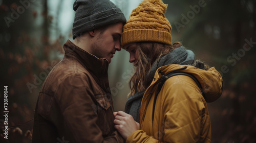 Wallpaper Mural A man and woman, facing each other, grabbing the hand Torontodigital.ca