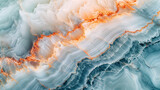 Translucent waves of ethereal pastel shades gracefully melding together on a polished marble surface, evoking serenity.