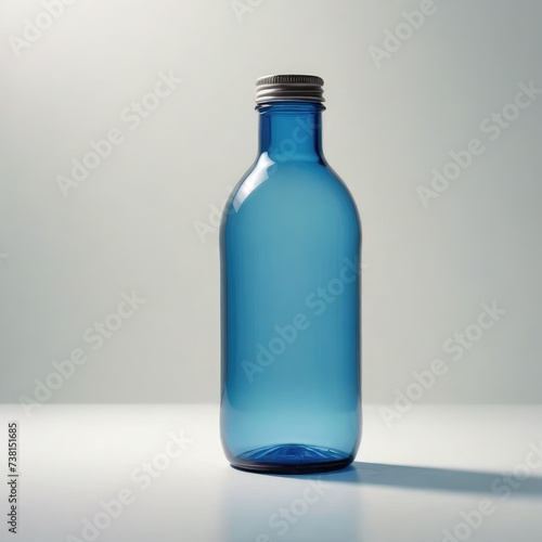 blue glass bottle