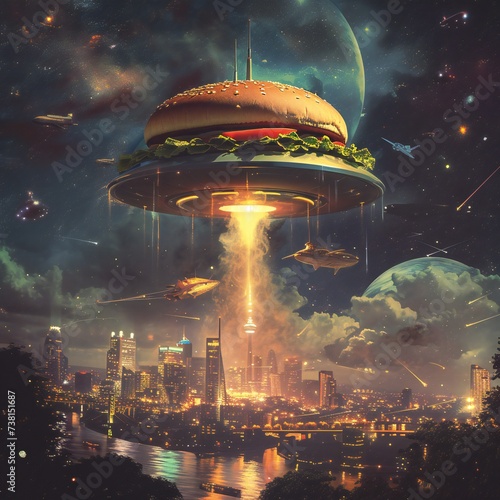fusion of ufo and burger 