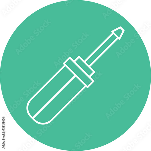 Screwdriver Line Filled Icon