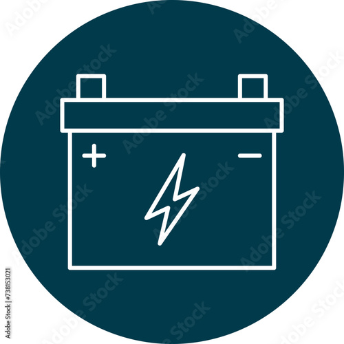 Accumulator Line Filled Icon