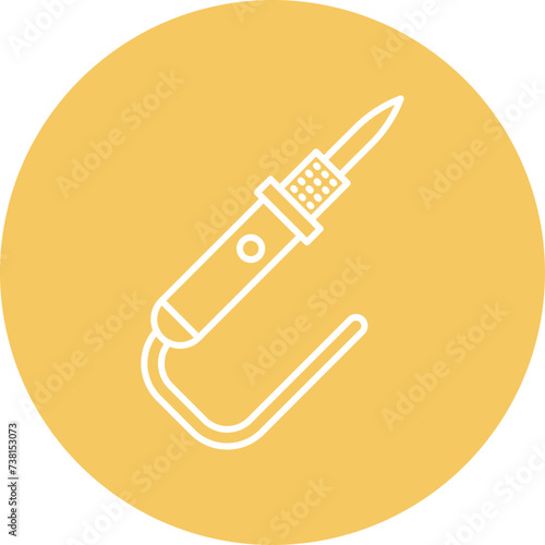 Soldering Iron Line Filled Icon