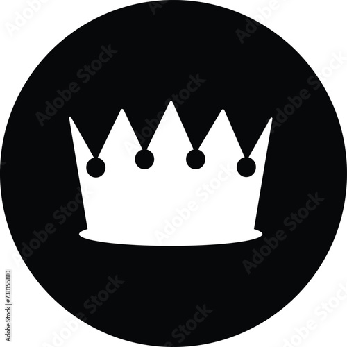 Crown logo mockup black and white style, royal symbol icon, triangle geometric shape design element, emblem of a goldsmith template