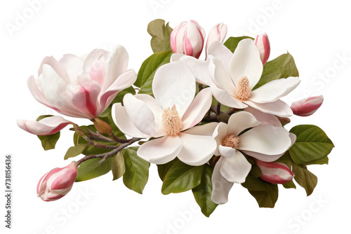 White and Pink Flowers. A bunch of white and pink flowers beautifully arranged on a clean and crisp Transparent background.