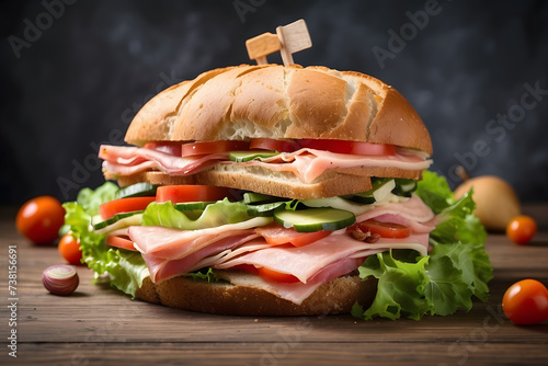 The sandwich is the idea of sufficient distribution, food shortage situations, and the global food basket design.