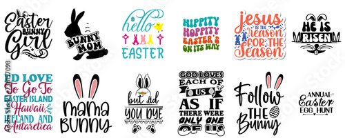Classic Easter and Spring Labels And Badges Set Vector Illustration for Poster, Motion Graphics, Icon