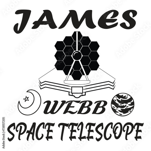 JAMES WEBB SPACE TELESCOPE LOVER SVG VECTOR AWESOME TYPOGRAPHY MAN AND WOMAN T-SHIRT DESIGN