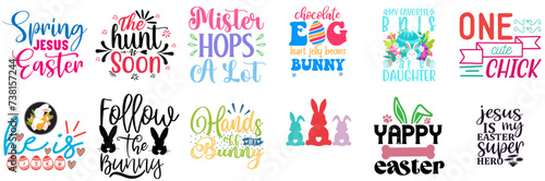 Minimal Easter Inscription Collection Vector Illustration for Newsletter, Vouchers, Motion Graphics