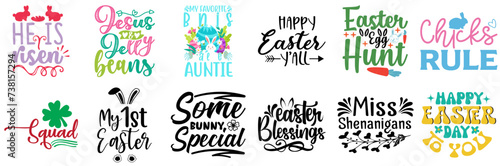 Elegant Easter and Holiday Phrase Bundle Vector Illustration for Brochure, Mug Design, Vouchers