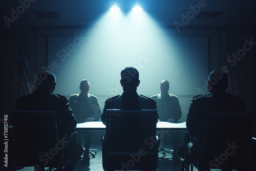 The Council of Shadows: Military Leaders in a Top-Secret Strategy Session photo