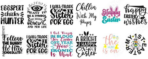 Minimal Easter Labels And Badges Collection Vector Illustration for Wrapping Paper, Printing Press, Printable