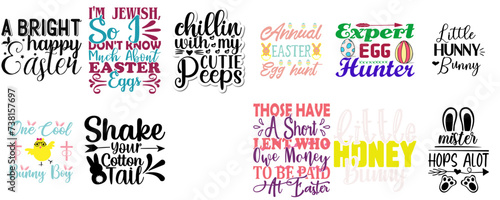 Modern Easter Calligraphy Collection Vector Illustration for Advertising, Poster, Brochure