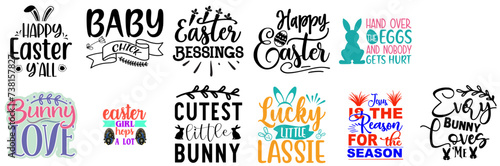 Vibrant Easter and Holiday Hand Lettering Bundle Vector Illustration for Motion Graphics, Presentation, Holiday Cards