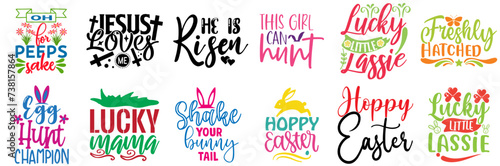Creative Easter Calligraphy Collection Vector Illustration for Presentation, Banner, Poster