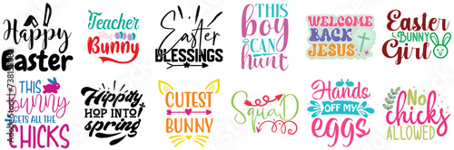 Creative Easter Day Invitation Collection Vector Illustration for Wrapping Paper, Gift Card, Book Cover