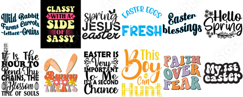 Minimalist Easter and Holiday Hand Lettering Collection Vector Illustration for Social Media Post, Sticker, Book Cover