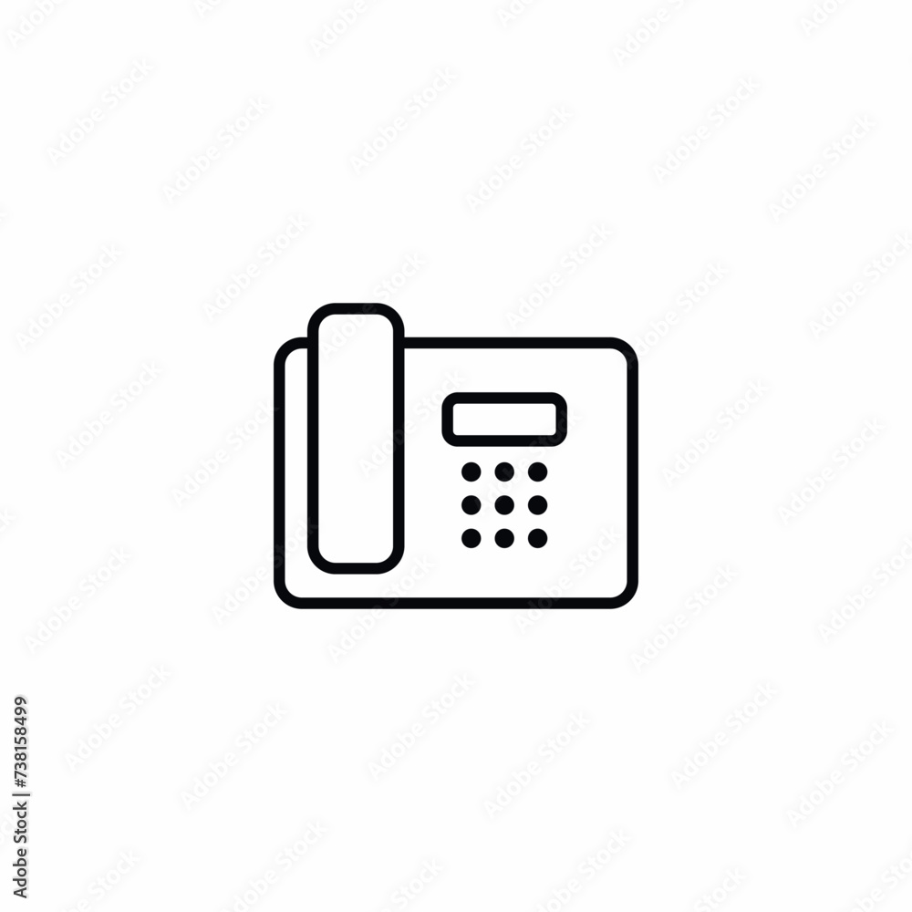 Desk Phone Office Reception Front Desk IP Vector Icon Sign Symbol Desk Phone Office Reception Front Desk IP Vector Icon Sign Symbol