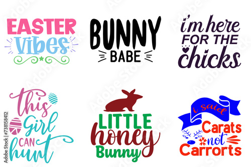 Creative Easter Inscription Set Vector Illustration for Holiday Cards, Packaging, Newsletter
