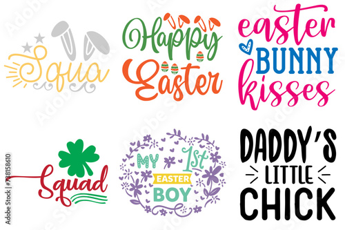 Minimal Easter Sunday Phrase Collection Vector Illustration for Flyer, Bookmark, Wrapping Paper