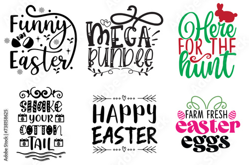 Creative Easter and Holiday Phrase Set Vector Illustration for Presentation, Gift Card, Banner