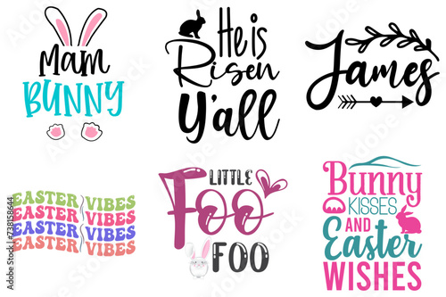 Vibrant Easter and Holiday Calligraphy Collection Vector Illustration for Infographic, Holiday Cards, Flyer