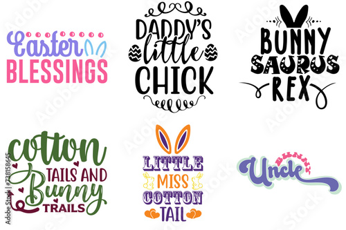 Decorative Easter Sunday Calligraphic Lettering Set Vector Illustration for Infographic, Poster, Printing Press