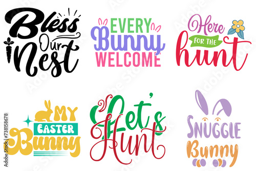 Simple Easter Day Calligraphy Collection Vector Illustration for Icon, Advertising, Advertisement