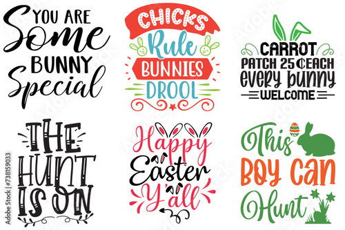 Elegant Easter and Spring Calligraphic Lettering Collection Vector Illustration for Mug Design, Social Media Post, Motion Graphics