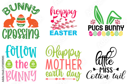 Fototapeta Naklejka Na Ścianę i Meble -  Classic Easter and Spring Labels And Badges Set Vector Illustration for Infographic, Logo, Bookmark