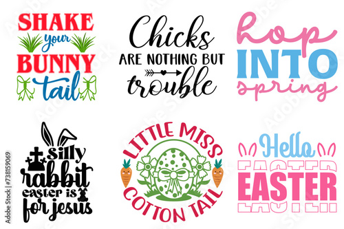 Creative Easter and Spring Hand Lettering Collection Vector Illustration for Holiday Cards, Advertising, Mug Design
