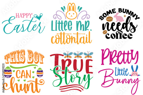 Creative Easter and Spring Inscription Set Vector Illustration for Packaging, Presentation, Bookmark