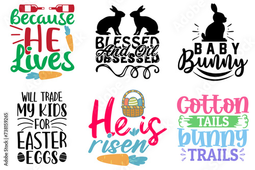 Creative Easter Calligraphic Lettering Bundle Vector Illustration for Motion Graphics, T-Shirt Design, Infographic