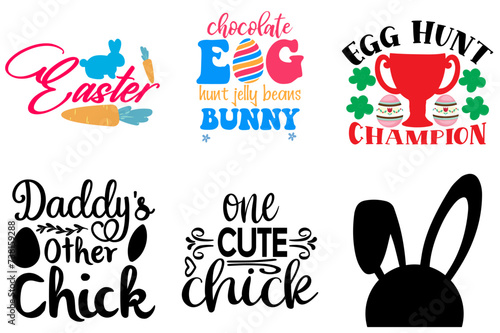 Creative Easter Sunday Inscription Set Vector Illustration for Infographic, Greeting Card, Postcard