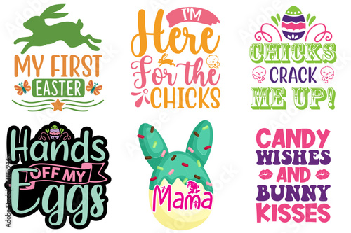 Minimalist Easter and Holiday Hand Lettering Collection Vector Illustration for Printable, Motion Graphics, Wrapping Paper