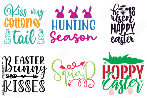 Simple Easter Hand Lettering Bundle Vector Illustration for Advertising, Advertisement, Presentation