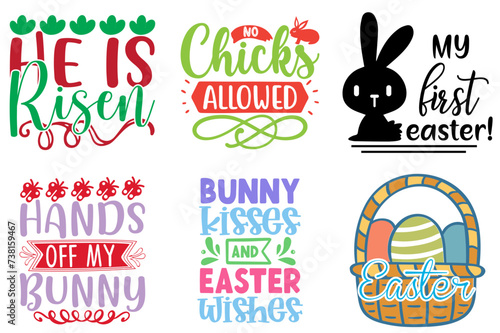Cute Easter Sunday Calligraphy Collection Vector Illustration for Vouchers, Brochure, Banner