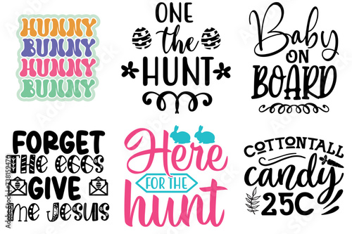 Creative Easter Day Calligraphic Lettering Set Vector Illustration for Stationery, Banner, Icon