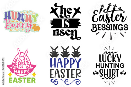 Creative Easter Invitation Set Vector Illustration for Poster, Book Cover, Advertising