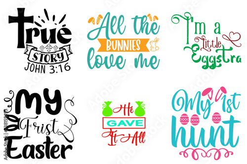Minimal Easter and Spring Trendy Retro Style Illustration Collection Vector Illustration for Stationery, Flyer, Mug Design