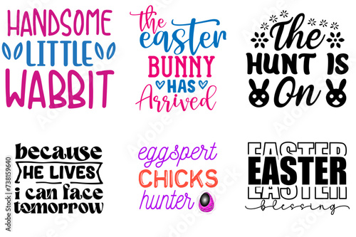 Creative Easter and Spring Inscription Bundle Vector Illustration for Label, Presentation, Social Media Post
