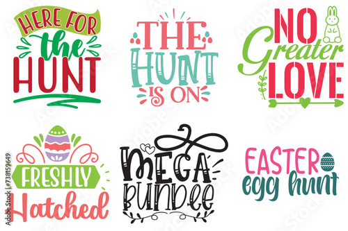 Minimalist Easter and Spring Typography Collection Vector Illustration for Book Cover  Newsletter  Holiday Cards