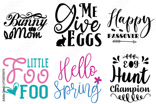 Classic Easter and Holiday Inscription Set Vector Illustration for Announcement, Flyer, Magazine