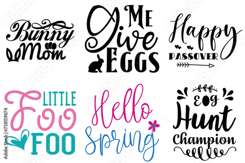 Classic Easter and Holiday Inscription Set Vector Illustration for Announcement  Flyer  Magazine