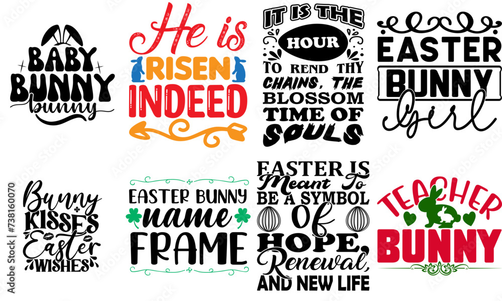 Modern Easter Sunday Labels And Badges Collection Vector Illustration for Holiday Cards, Motion Graphics, Banner Modern Easter Sunday Labels And Badges Collection Vector Illustration for Holiday Cards, Motion Graphics, Banner