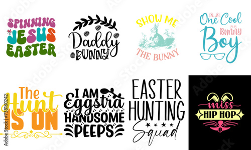 Decorative Easter and Spring Phrase Collection Vector Illustration for Flyer  Announcement  Holiday Cards