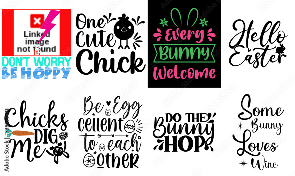 Minimalist Easter Inscription Bundle Vector Illustration for Sticker, Printable, Bookmark Minimalist Easter Inscription Bundle Vector Illustration for Sticker, Printable, Bookmark