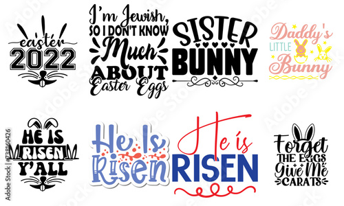 Cute Easter Labels And Badges Collection Vector Illustration for Flyer, Packaging, Presentation