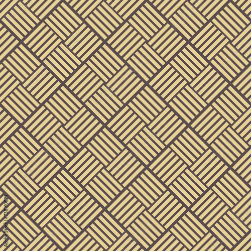 Seamless brown and golden geometric abstract pattern whith rhombuses. Geometric modern ornament. Seamless modern background